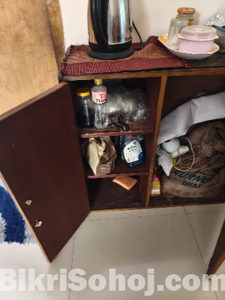 Three door Cabinet with glass